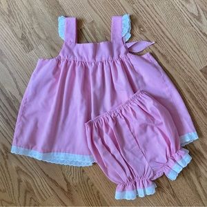 Pink gingham lullaby set